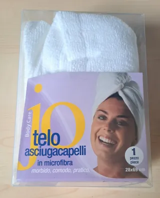 Telo asciugacapelli in microfibra