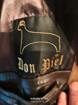 Chaquetón de piel marrón