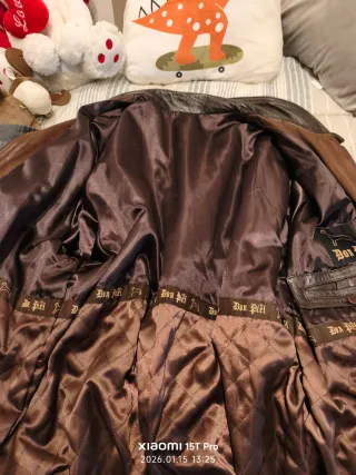 Chaquetón de piel marrón