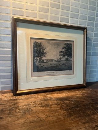 Serigrafia incorniciata con vetro e legno