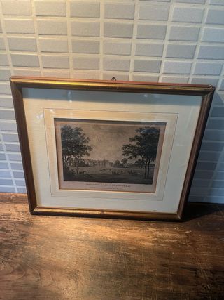 Serigrafia incorniciata con vetro e legno