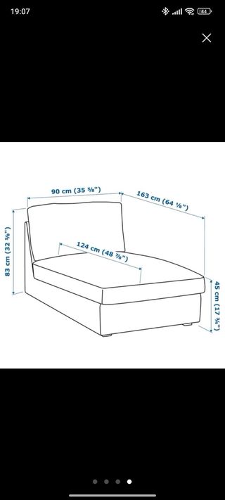 Módulo Chaiselongue IKEA KIVIK, impecable + regalo