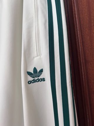 Pantalón Chándal Adidas Blanco y Verde