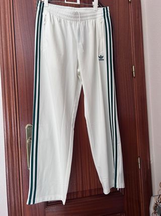 Pantalón Chándal Adidas Blanco y Verde