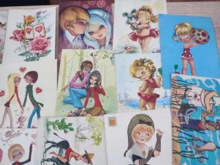 22 Postales Vintage Ilustradas