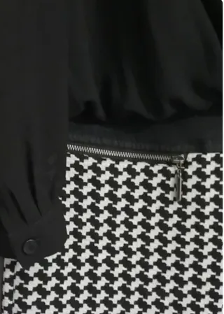 Vestido negro con estampado