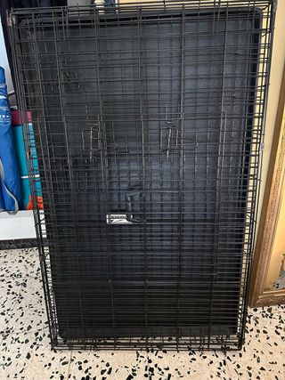 Jaula grande para perro plegable con asa