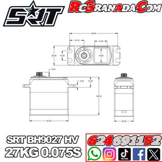 SERVO SRT BH9027 HV BRUSHLESS CAJA METALICA 27KG