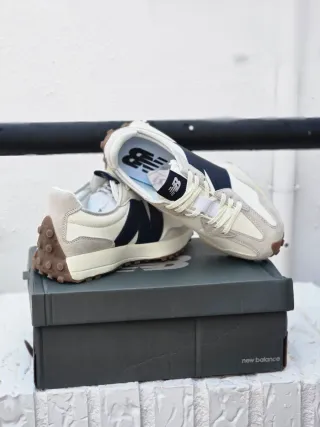 New Balance 327 Cuero Azul Beige