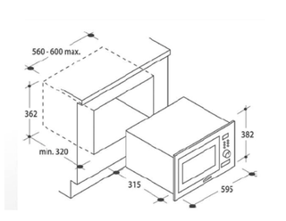 Microondas + Grill Candy MIC211EX Inox 21L