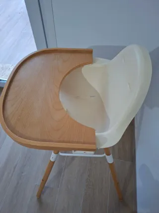 Trona alta madera evolutiva, 3 alturas,  CHILDHOME