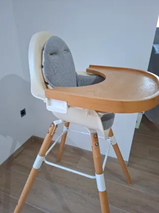 Trona alta madera evolutiva, 3 alturas,  CHILDHOME