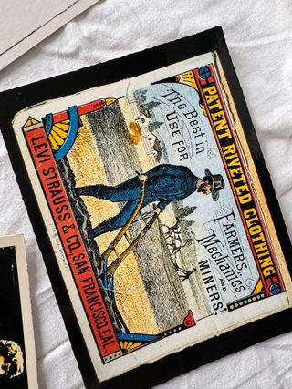 Cartoline storia dei jeans Levi's