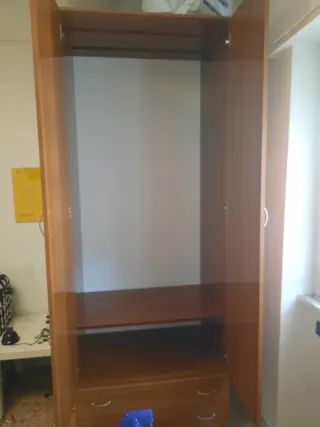 armadio 2 ante noce con cassetti