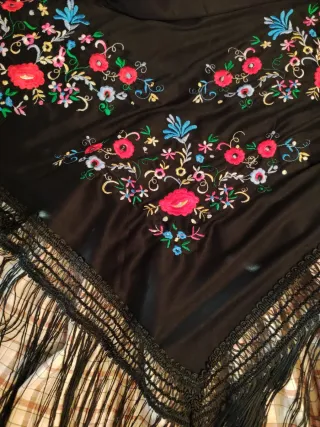 Traje Baturra Niña Verde y Multicolor