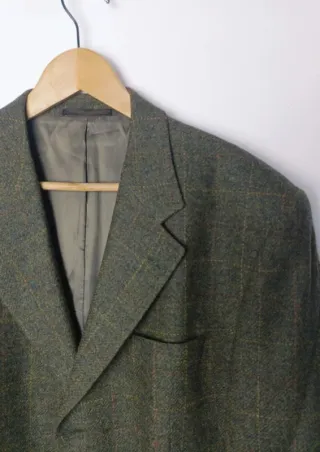 Blazer Lana Tweed Pierre Cardin Verde Vintage