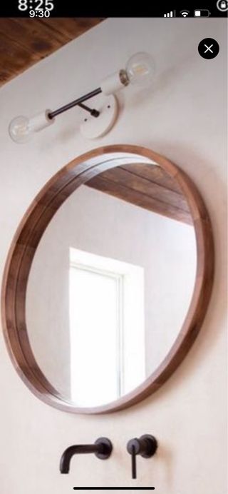 Espejo Redondo Madera Zara Home