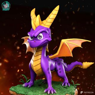 Figura Spyro pintada a mano
