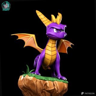 Figura Spyro pintada a mano