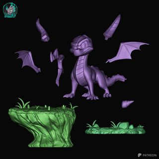 Figura Spyro pintada a mano