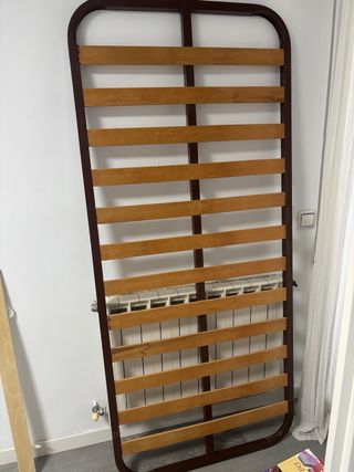 Somier metálico con lamas de madera