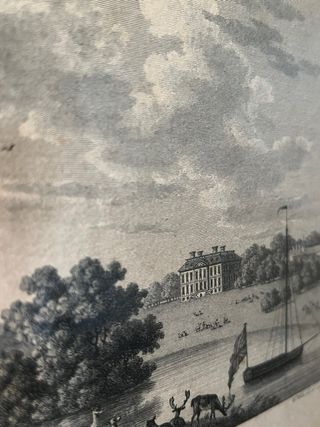 Serigrafia con cornice in legno e oro