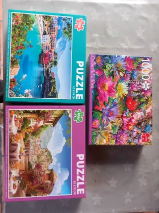 Lote 4 Puzzles Jumbo 1000 Piezas