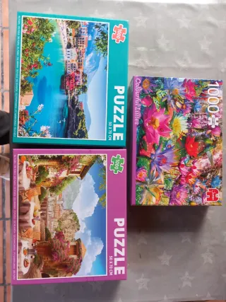 Lote 4 Puzzles Jumbo 1000 Piezas