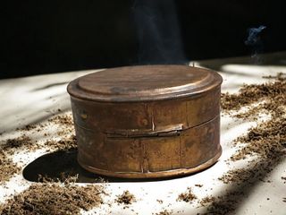 Antico Porta Tabacco in Ottone
