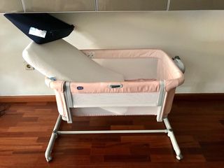 cuna chicco next2me con colchon y cuña ecus care