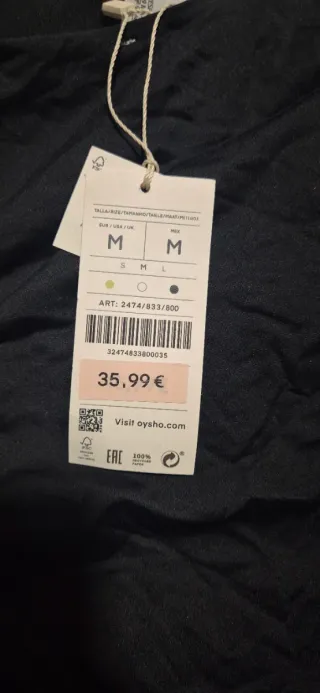 Bañador Oysho Negro Talla M