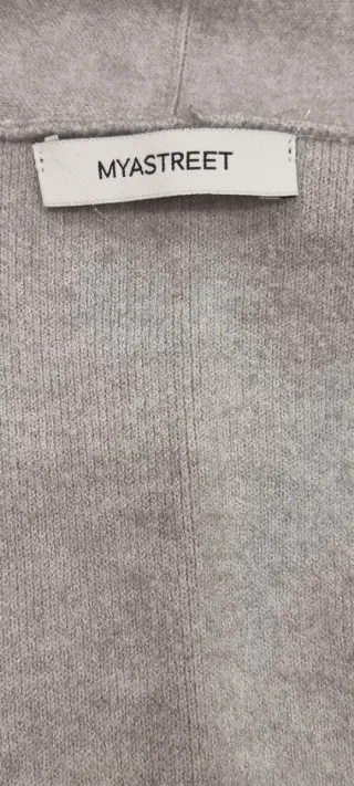 Cardigan donna grigio con frange