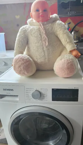 Muñeca de peluche con disfraz de conejo, grande 70