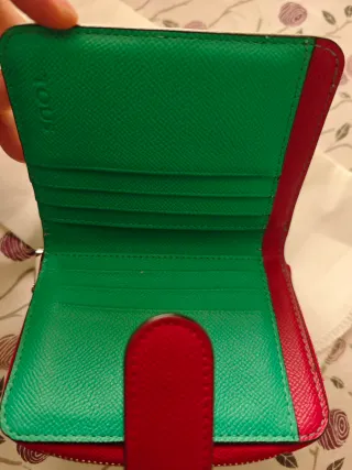 Cartera Tous verde y fucsia
