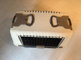 Transportín grande perro beige/marrón