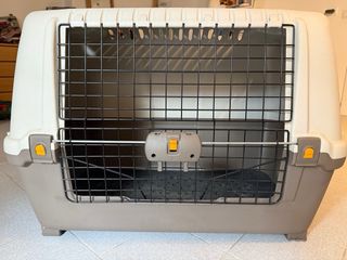 Transportín grande perro beige/marrón