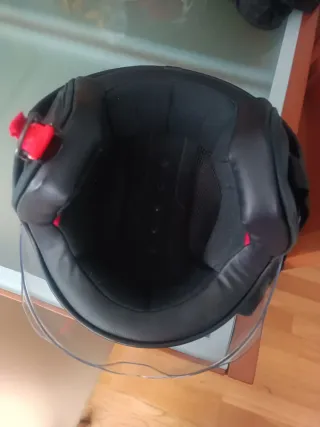 Casco Moto Negro con Visera