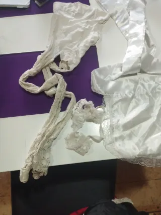 Vestido sirvienta XL con medias