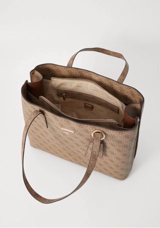 Bolso Tote Guess Monogram Marrón