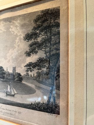 Serigrafia paesaggio con cornice