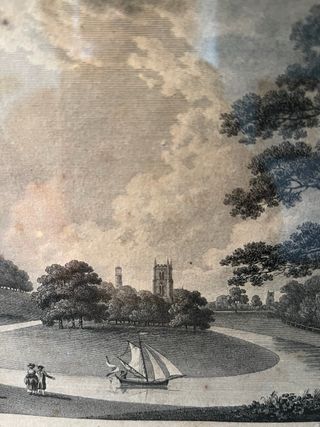 Serigrafia paesaggio con cornice