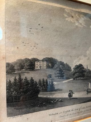 Serigrafia paesaggio con cornice