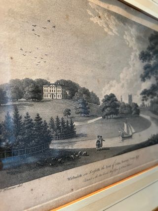 Serigrafia paesaggio con cornice