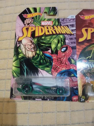Lote 3 coches Hot Wheels Spiderman