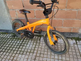 Bicicleta infantil naranja monty 103 16"