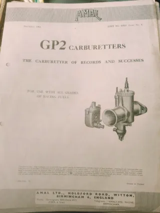 Catálogos Carburadores AMAL classicas