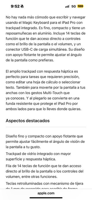 TECLADO MAGIC KEYBOARD IPAD PRO ESPAÑOL.