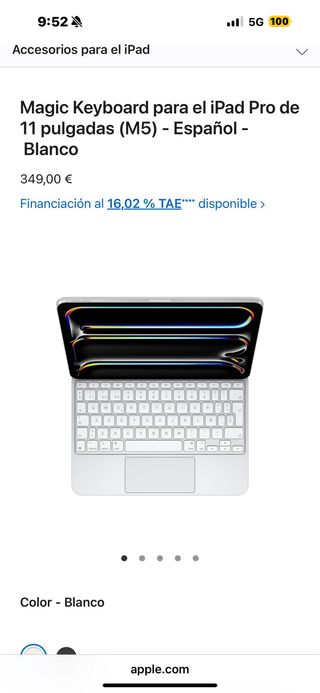 TECLADO MAGIC KEYBOARD IPAD PRO ESPAÑOL.