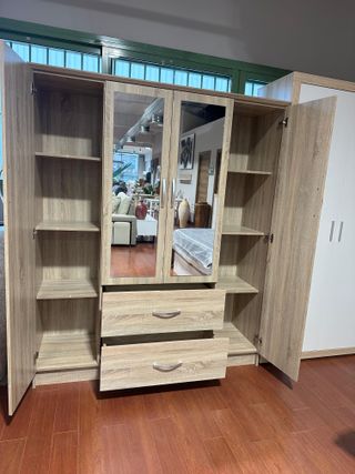 Armario 4 puertas espejo 160cm