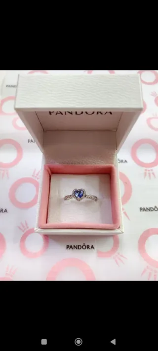 Anillo Pandora Lazo Rojo y Circonitas